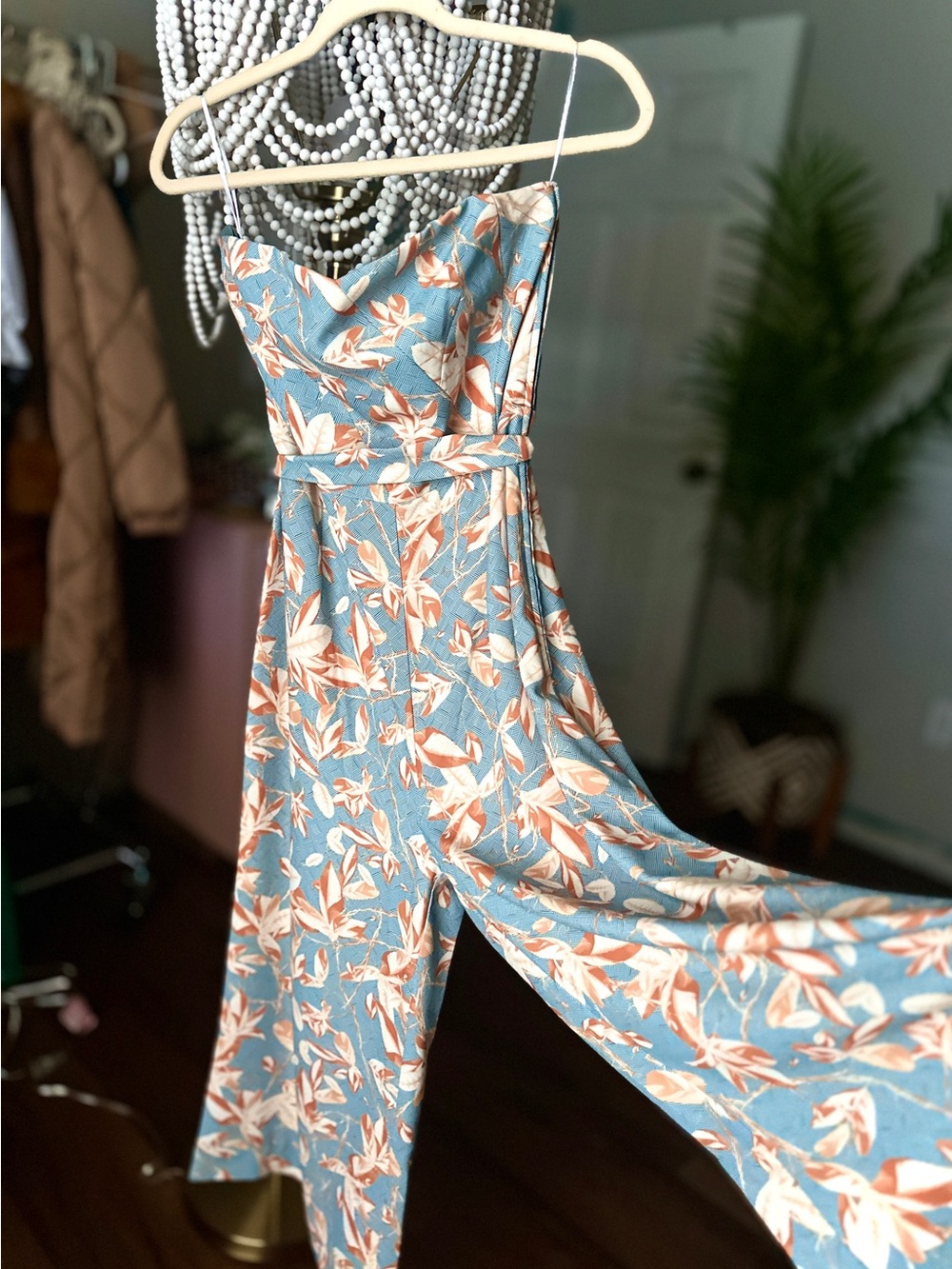Floral Strapless Jumpsuit